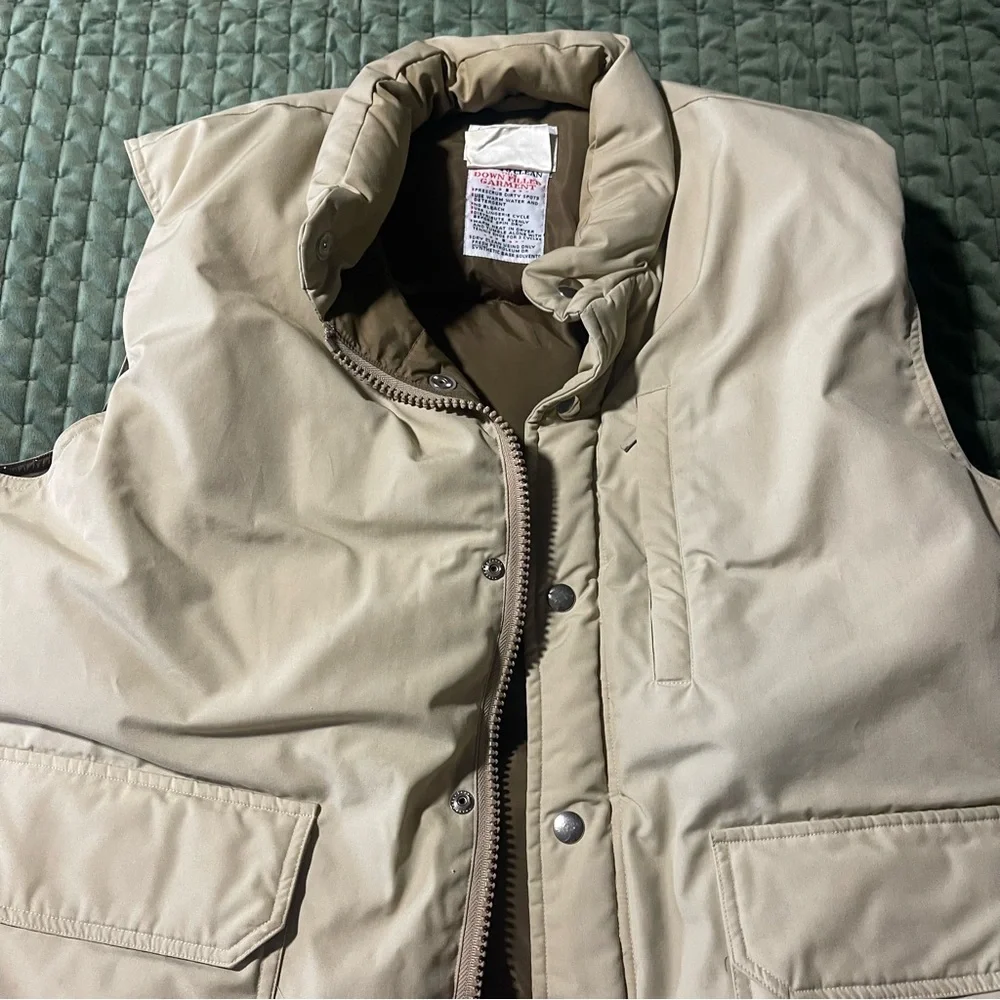 Orvis Vintage Khaki Goose Down Vest‎ Size Large Outdoors